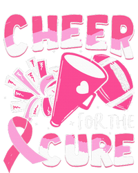 Breast Cancer Awareness Cheer For The Cure Football Cropped Pullover Crew