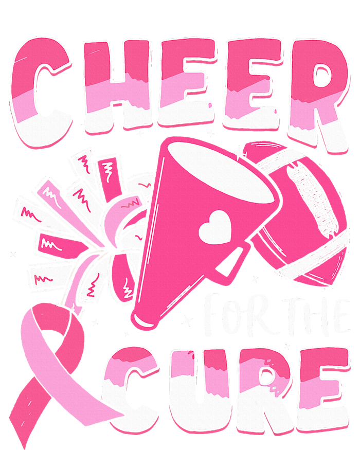 Breast Cancer Awareness Cheer For The Cure Football Cropped Pullover Crew