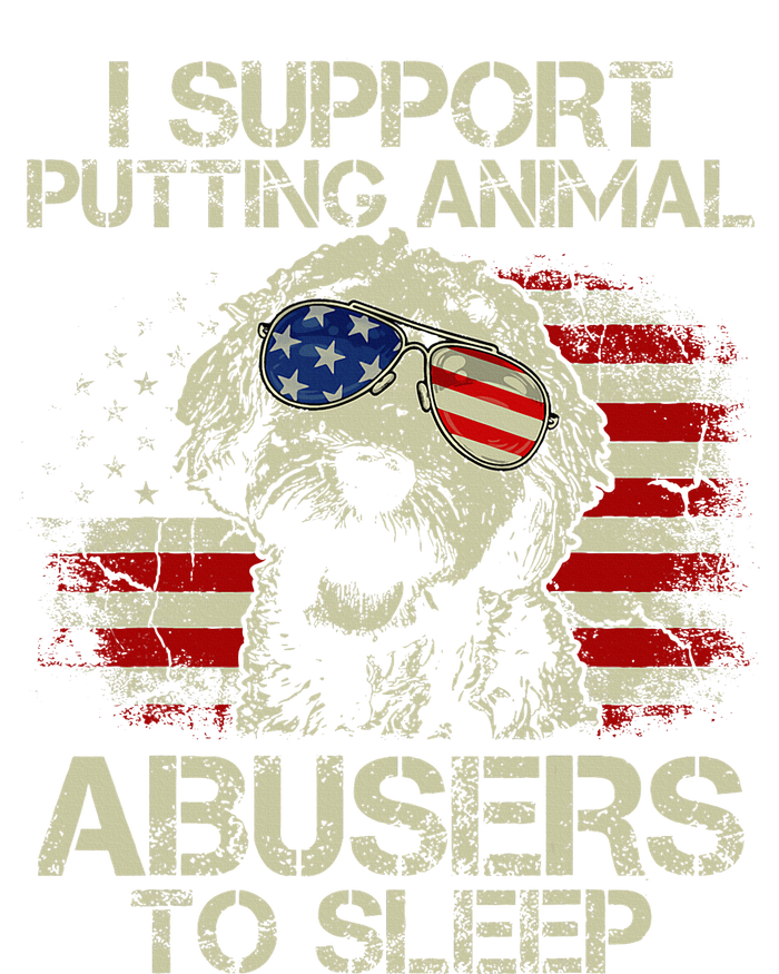 Doodle Usa Flag I Support Putting Animal Abusers To Sleep Toddler Zip Fleece Hoodie