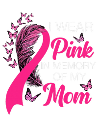 I Wear P.I.N.K In Memory Of My Mom Butterfly Breast Cancer Women's Crop Top Tee