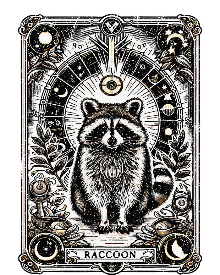 Raccoon Tarot Card Racoon Mystic Occult Raccoon PosiCharge RacerMesh Polo