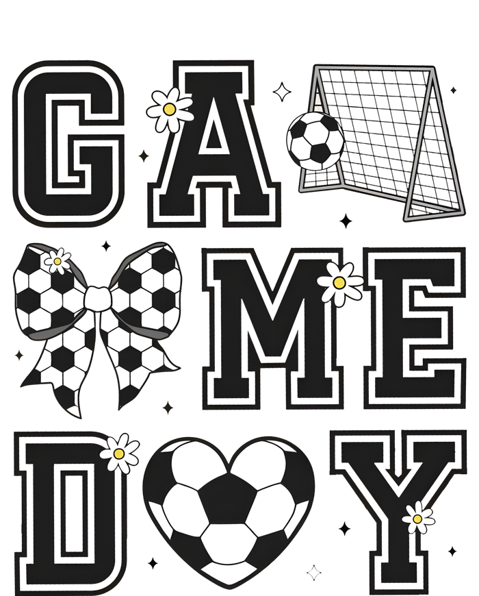 Soccer Game Day Coquette Bow T-Shirt