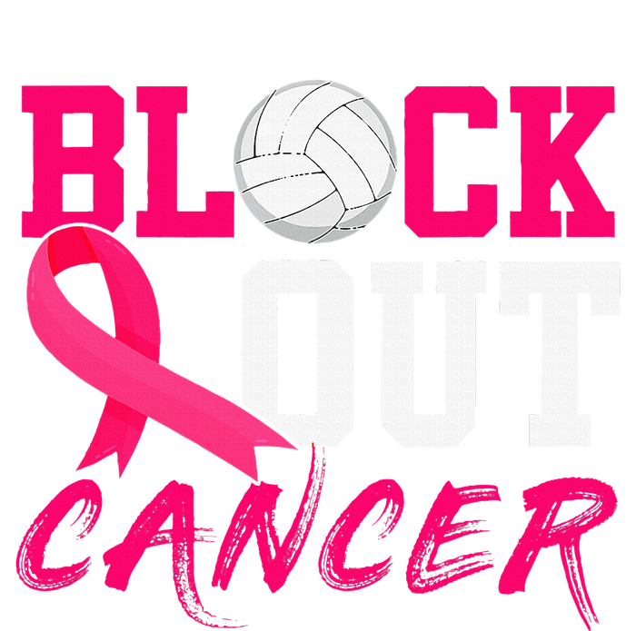 Volleyball Breast Cancer Awareness Block Out Cancer T-Shirt