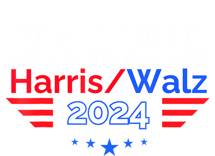 Veteran For Harris Walz For President 2024 Gift Tie-Dye Long Sleeve Shirt