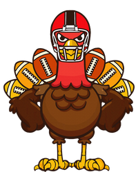 Cool Thanksgiving Football Gobble Player Turkey T-Shirt