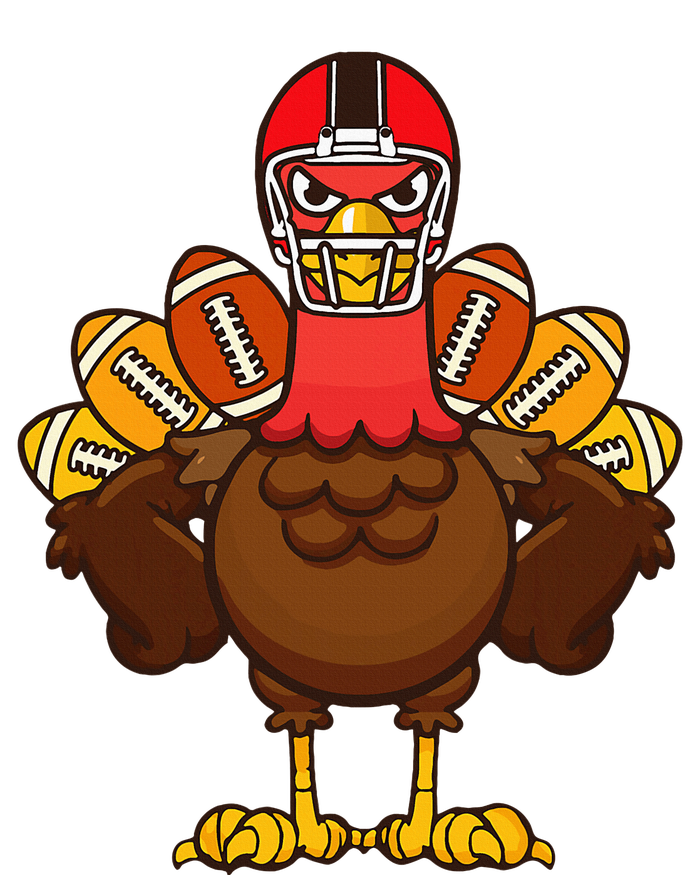 Cool Thanksgiving Football Gobble Player Turkey T-Shirt