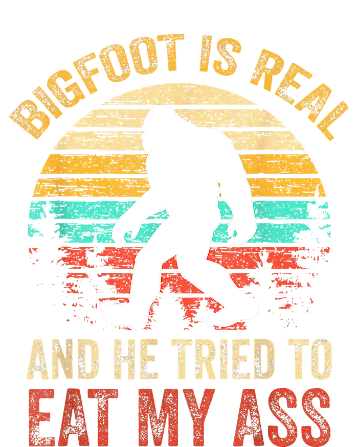 Bigfoot Is Real And He Tried To Eat My Ass Funny Sasquatch Performance Long Sleeve Polo