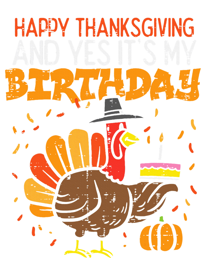 Happy Thanksgiving Yes Its My Birthday Turkey Women's Racerback Tank