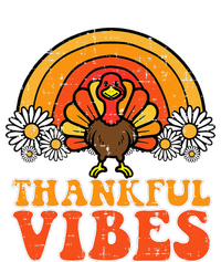 Thankful Vibes Turkey Rainbow Retro Thanksgiving Mousepad