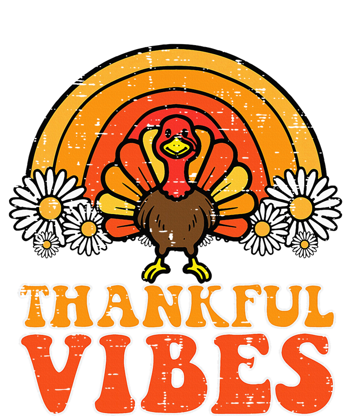 Thankful Vibes Turkey Rainbow Retro Thanksgiving Mousepad