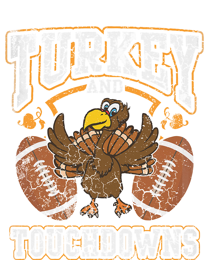 Thanksgiving Turkey And Touchdowns Football T-Shirt