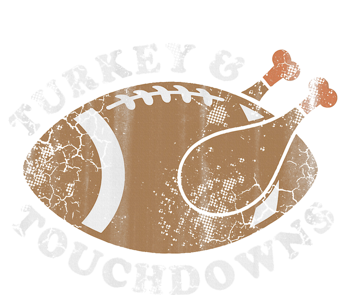 Turkey And Touchdowns Thanksgiving Football T-Shirt