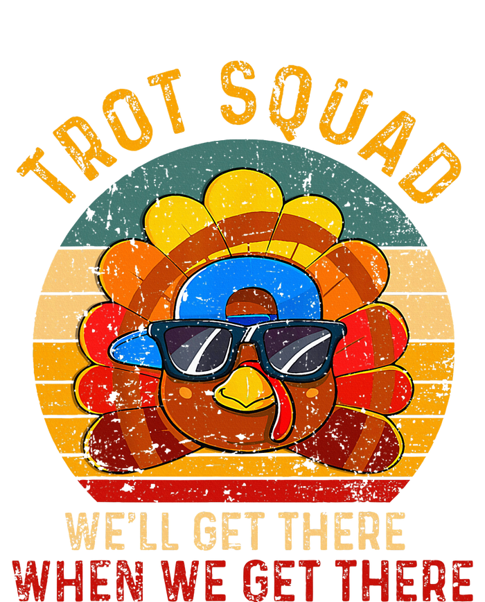 Turkey Trot Squad Funny Thanksgiving Running Softstyle Adult Sport Polo