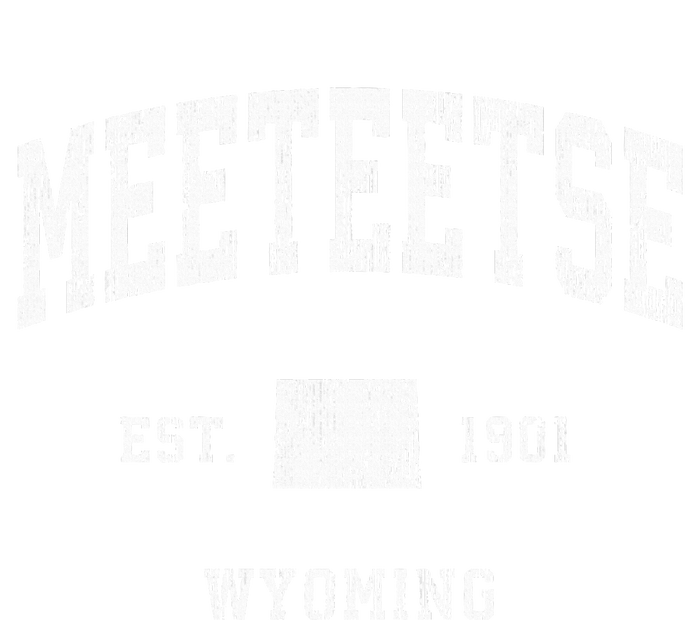 Meeteetse Wyoming Wy Vintage Athletic Sports Design Striped Beanie with Solid Band