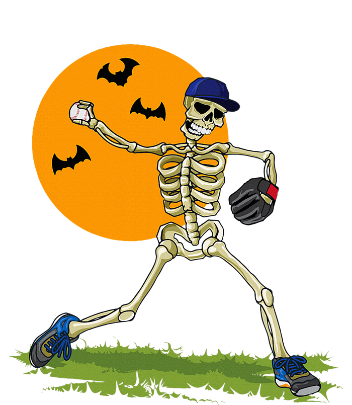 Baseball Skeleton Halloween Baseball T-Shirt