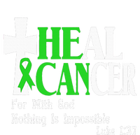 Lymphoma Survivors Lime Green Ribbon He Can Heal Cancer Women’s Perfect Tri Rocker Tank