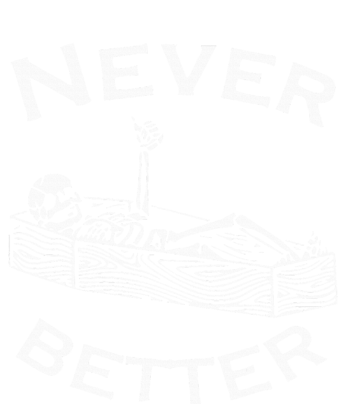 Never Better Skeleton Lazy Halloween Costume Funny Skull Dry Zone Grid Polo