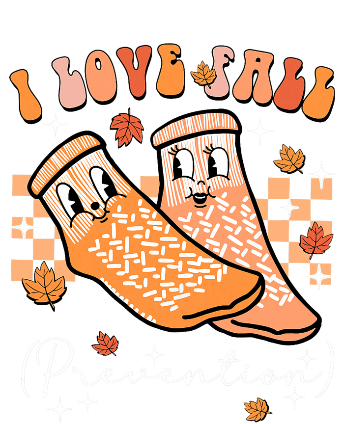 Groovy Retro I Love Fall Prevention Fall Physical Therapy Premium T-Shirt