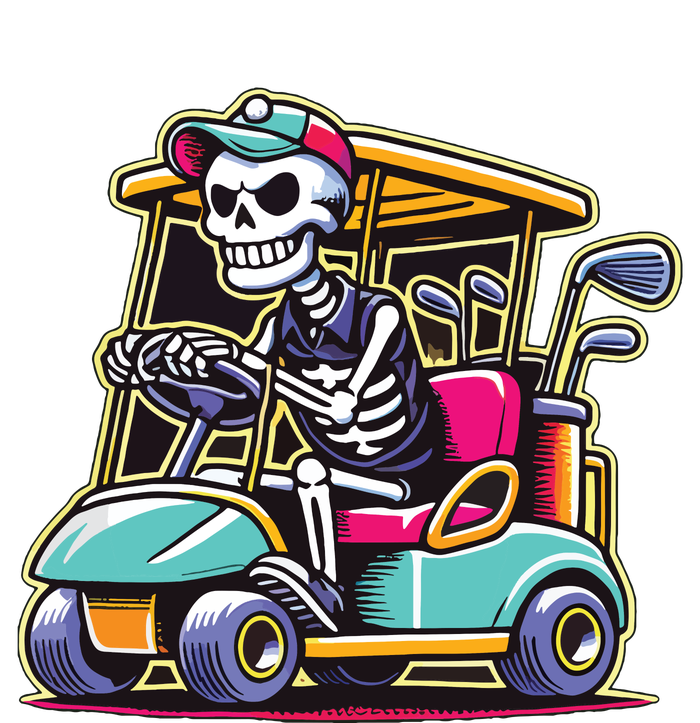 Halloween Skeleton Golf Cart Golfer Women's Racerback Tank