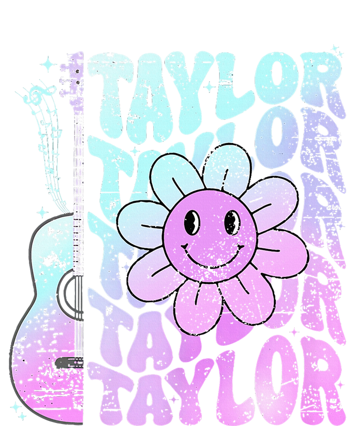 Girl Retro Taylor First Name Personalized V-Neck T-Shirt