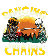 Retro Disc Golf Banging Chains Spooky Halloween Skeleton T-Shirt