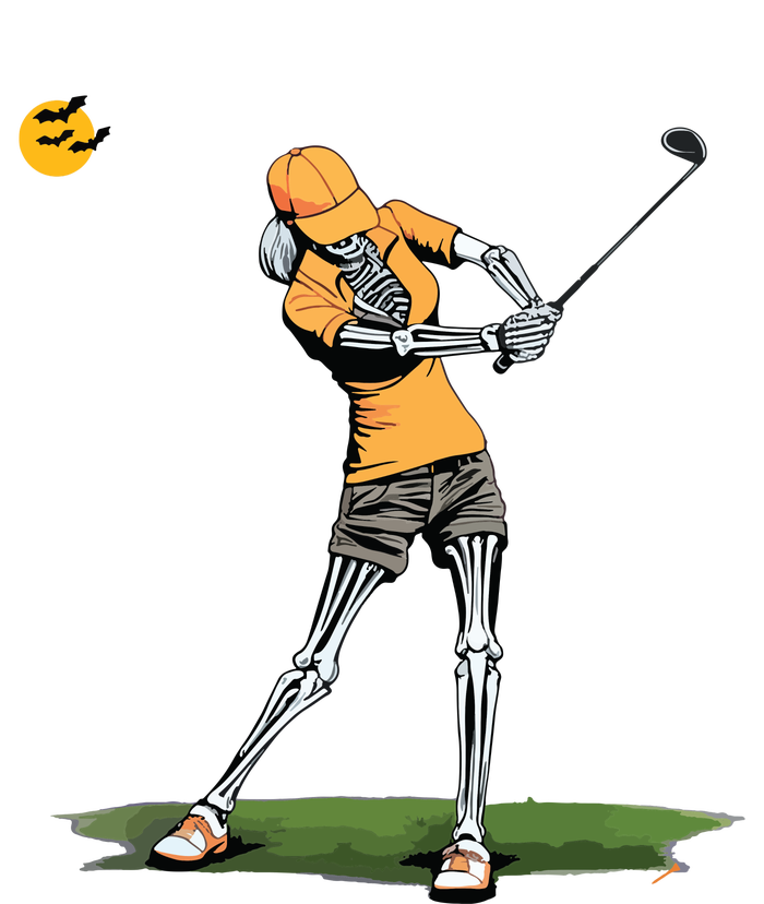 Skeleton Golf Funny Halloween Golfing Sports Golfer Women T-Shirt