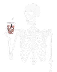 Iced Coffee Skeleton Drinking Halloween Skull PosiCharge Competitor Tank