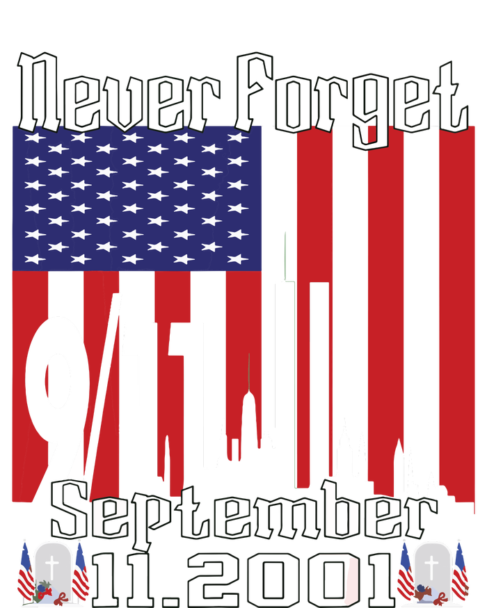 Never Forget September 11 2001 Memorial Day American Flag Flexfit Unipanel Trucker Cap