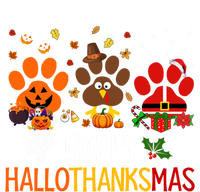 Cat Dog Paw Print Happy Hallothanksmas Halloween Christmas Funny Gift Magnet