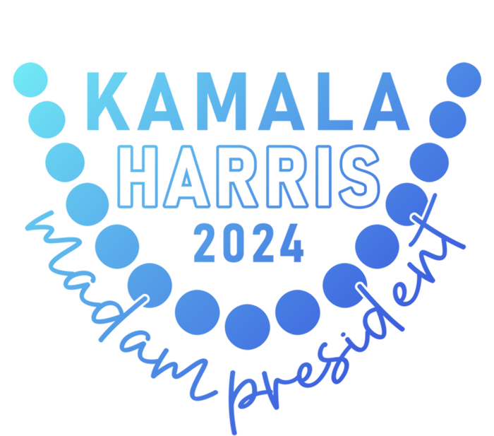 Kamala Harris 2024 Madam President IM Speaking Democrat Gift Stripe Pom Pom Beanie