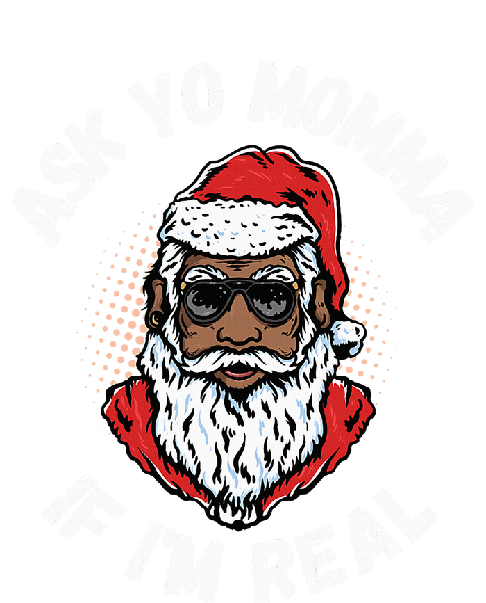 Ask Yo Momma If IM Real Funny African American Santa Black Zip Tote Bag