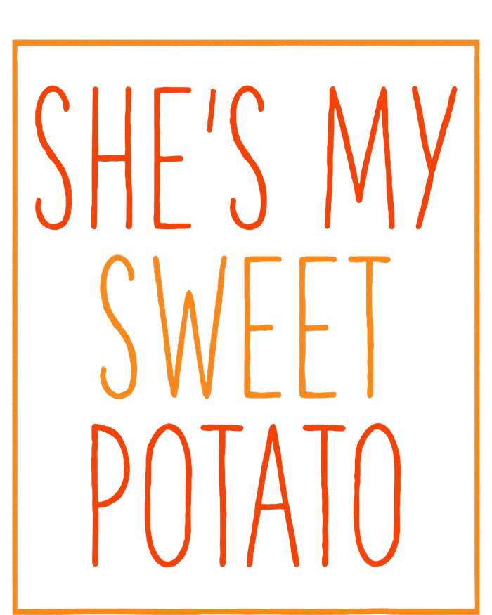 SheS My Sweet Potato Thanksgiving Matching Couples Set Him Flexfit Unipanel Trucker Cap