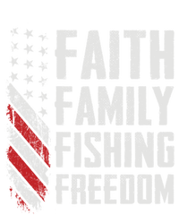 Faith Family Fishing Freedom Funny Bass Fisher Gift Full-Length Apron With Pockets