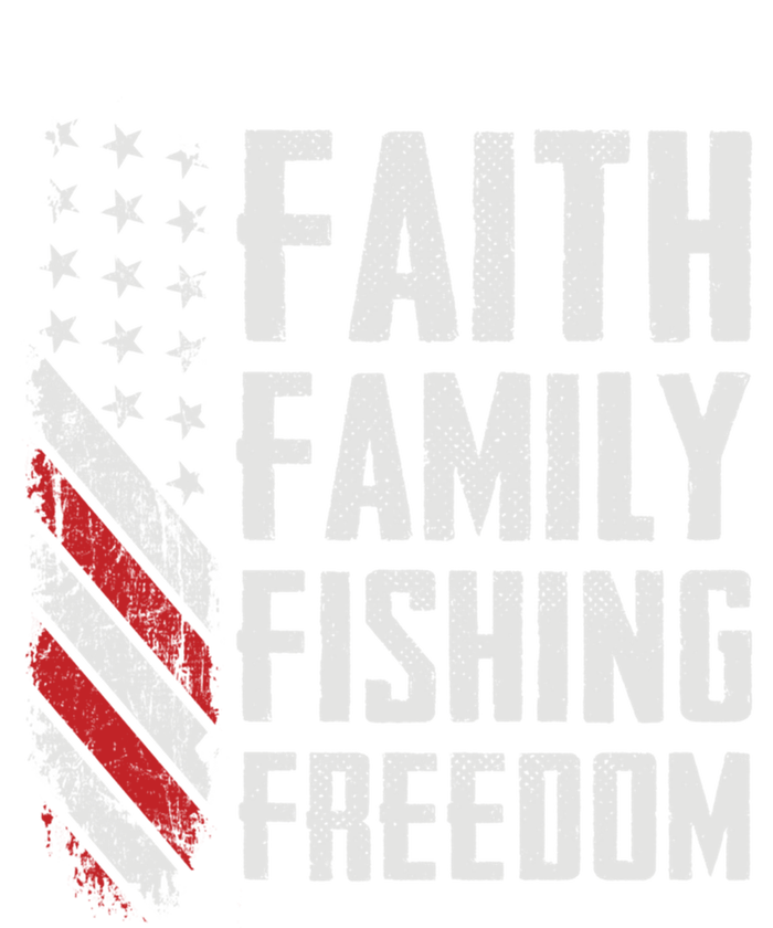 Faith Family Fishing Freedom Funny Bass Fisher Gift Full-Length Apron With Pockets