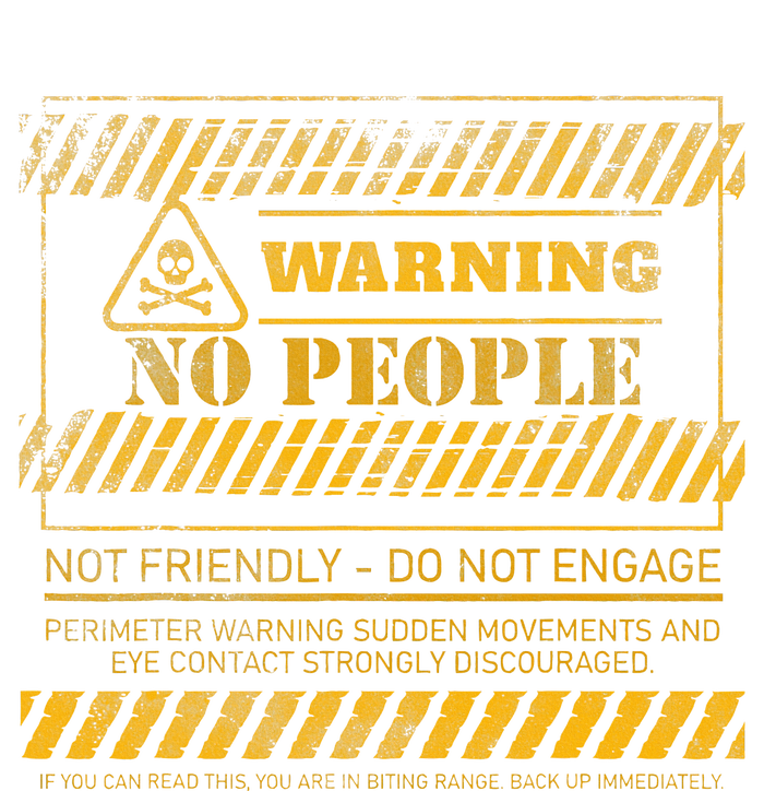 Warning No People Not Friendly Do Not Engage Perimeter Wool Snapback Cap