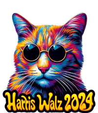 Harris Walz 2024 Funny Cat Election Kamala Harris Tim Waltz Women's T-Shirt