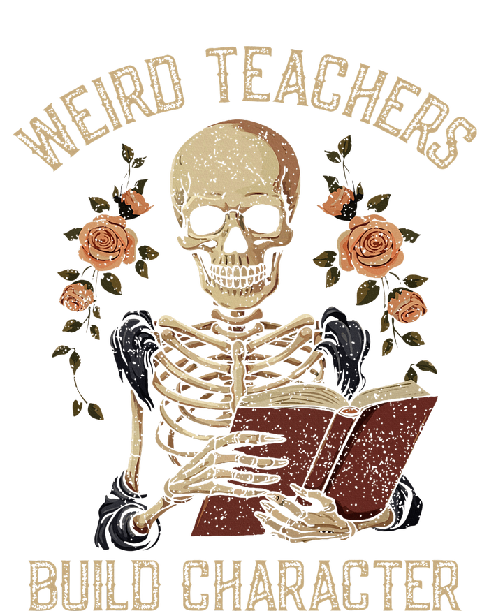 Skeleton Book Floral Skull Halloween Teacher Tall Long Sleeve T-Shirt