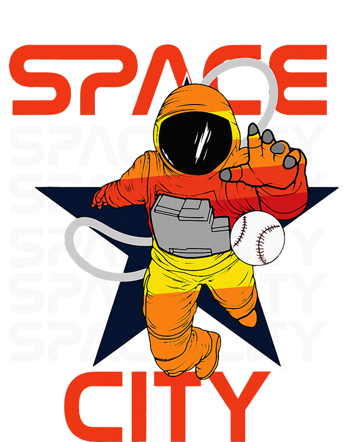 Htown Houston Space City Vintage Baseball Astronaut T-Shirt