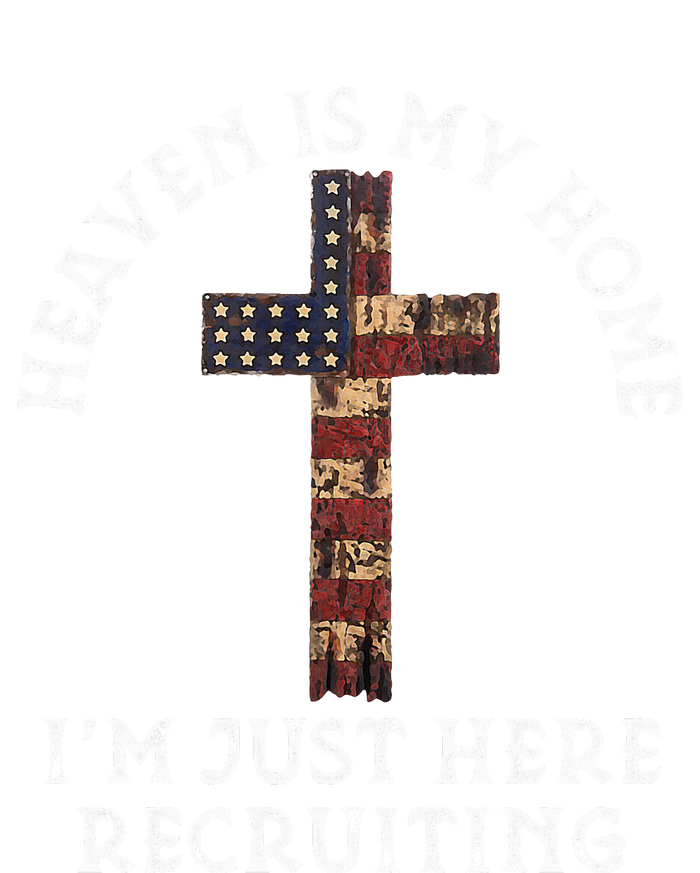 Heaven Is My Home Im Just Here Recruiting Funny Christian Short Acrylic Beanie