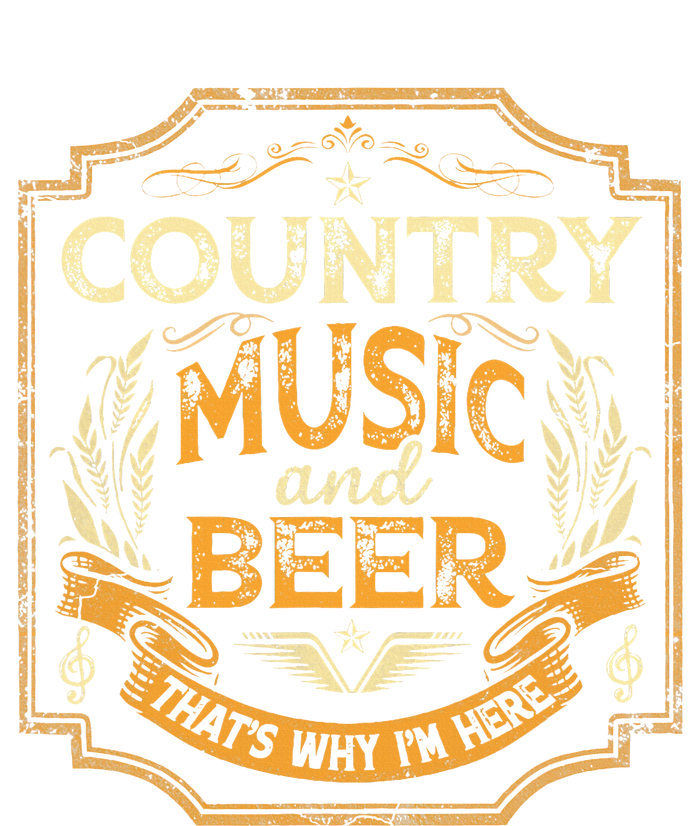 Country Music And Beer ThatS Why IM Here Vintage Drinking 7-Panel Snapback Hat