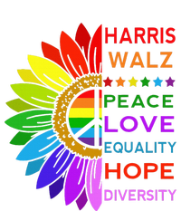 Kamala Harris Tim Walz 2024 Peace Lgbt Tie-Dye T-Shirt