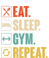 Eat Sleep Gym Repeat Funny Retro Vintage Workout T-Shirt