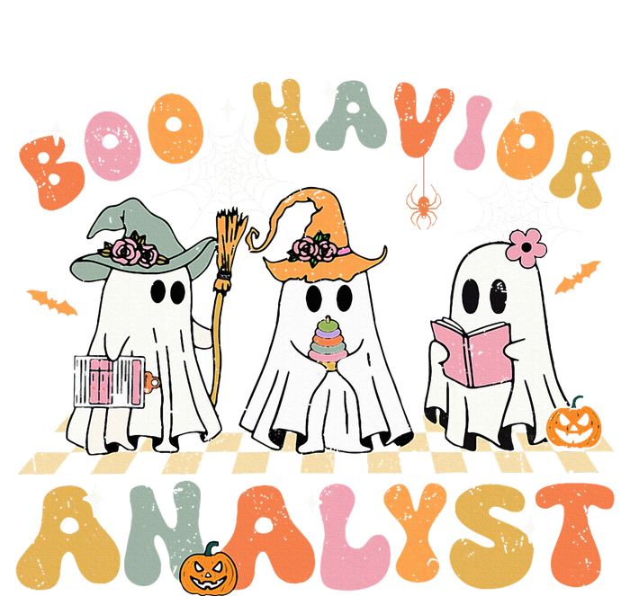 Retro Ghost Boo Havior Analyst Therapist Bcba Halloween Tall Sweatshirt