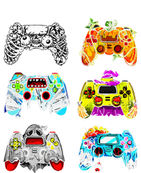 Skeleton Zombie Gaming Controllers Halloween Gamer Poster