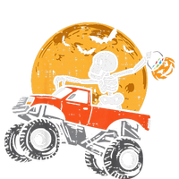 Skeleton Monster Truck Moon Candy Halloween T-Shirt