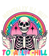 Mentally Ill But Totally Chill Pastel Skeleton Halloween Doggie Tank