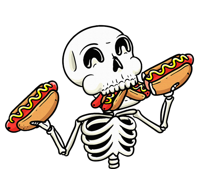 Skeleton With Hot Dogs Halloween Hotdog Lover Food Mousepad