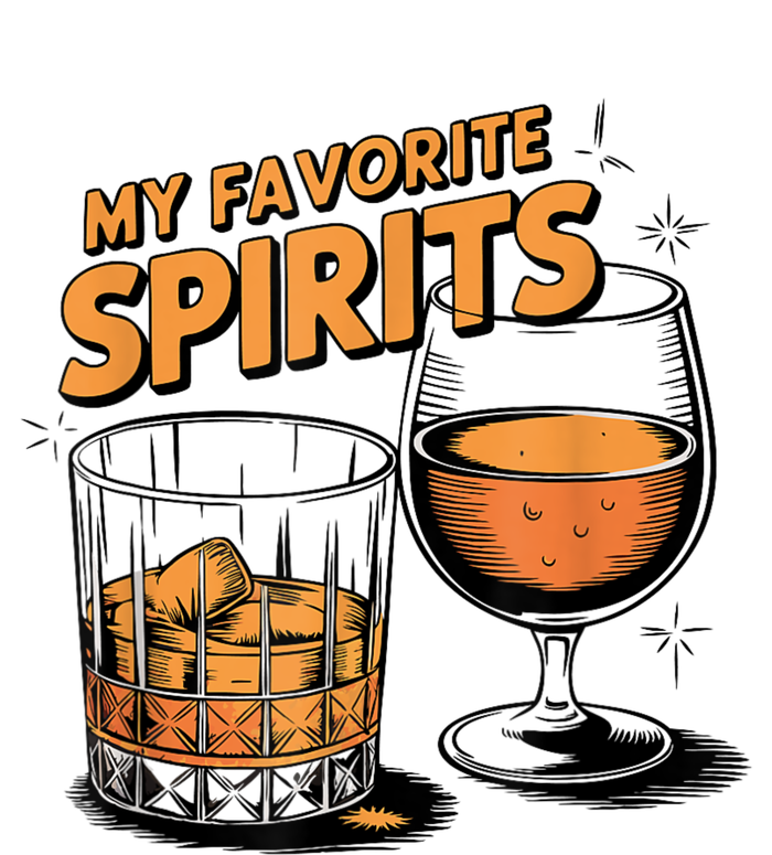 My Favorite Spirits Funny Whiskey Rum Drinking Lover T-Shirt