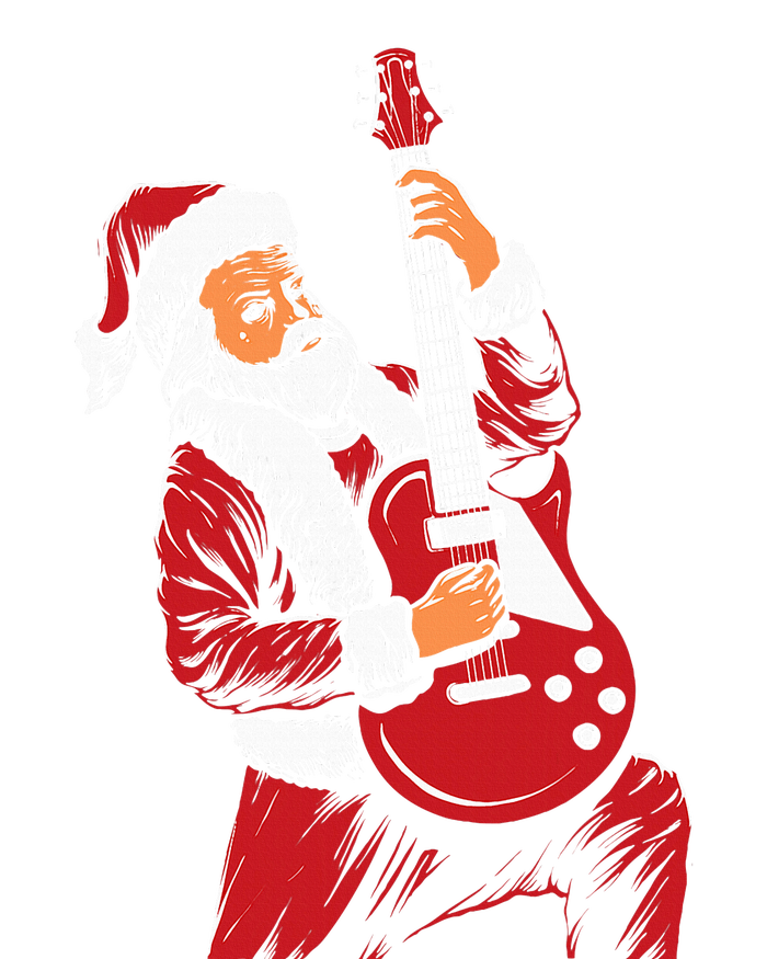 Santa Playing Guitar Christmas Pajama Musician Guitarist Tall Sweatshirt