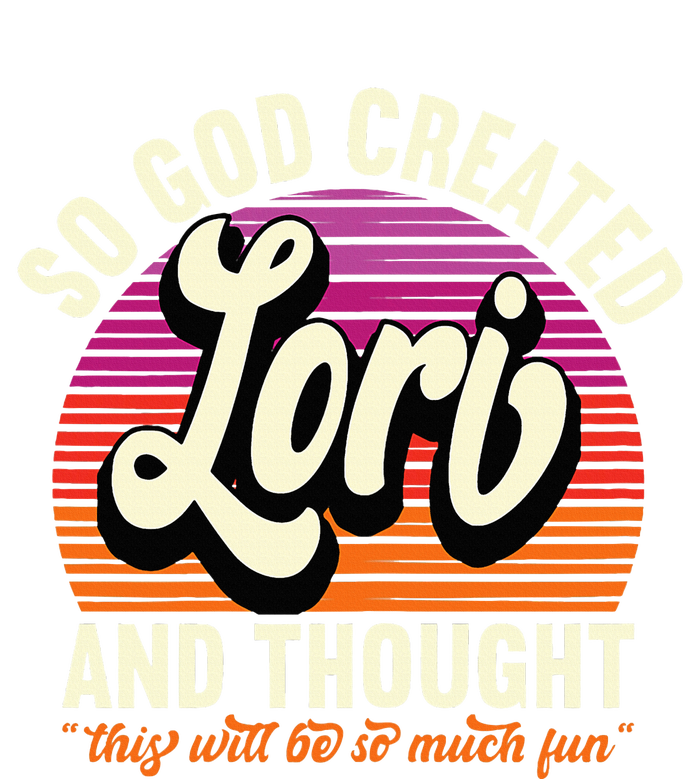 So God Created Lori Name Lori Birthday Kids Long Sleeve Shirt